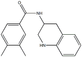 3,4-dimethyl-N-(1,2,3,4-tetrahydroquinolin-3-yl)benzamide 结构式