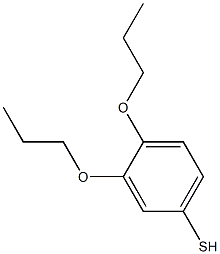 3,4-dipropoxybenzene-1-thiol 化学構造式