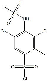 3,5-dichloro-4-methanesulfonamido-2-methylbenzene-1-sulfonyl chloride Structure