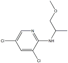 3,5-dichloro-N-(1-methoxypropan-2-yl)pyridin-2-amine,,结构式