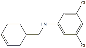 3,5-dichloro-N-(cyclohex-3-en-1-ylmethyl)aniline 化学構造式