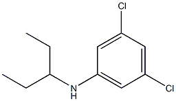 3,5-dichloro-N-(pentan-3-yl)aniline,,结构式