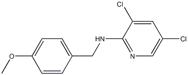 3,5-dichloro-N-[(4-methoxyphenyl)methyl]pyridin-2-amine Structure