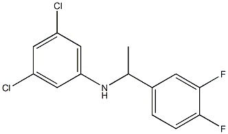 3,5-dichloro-N-[1-(3,4-difluorophenyl)ethyl]aniline 化学構造式