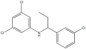 3,5-dichloro-N-[1-(3-chlorophenyl)propyl]aniline Struktur