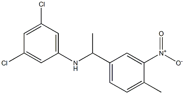 3,5-dichloro-N-[1-(4-methyl-3-nitrophenyl)ethyl]aniline 结构式