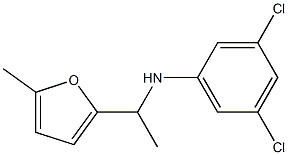 3,5-dichloro-N-[1-(5-methylfuran-2-yl)ethyl]aniline Structure