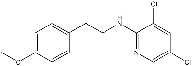 3,5-dichloro-N-[2-(4-methoxyphenyl)ethyl]pyridin-2-amine Structure