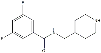 3,5-difluoro-N-(piperidin-4-ylmethyl)benzamide Struktur