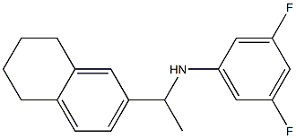 3,5-difluoro-N-[1-(5,6,7,8-tetrahydronaphthalen-2-yl)ethyl]aniline 化学構造式