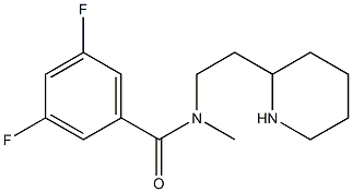 3,5-difluoro-N-methyl-N-[2-(piperidin-2-yl)ethyl]benzamide Structure