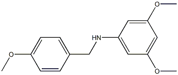 3,5-dimethoxy-N-[(4-methoxyphenyl)methyl]aniline,,结构式