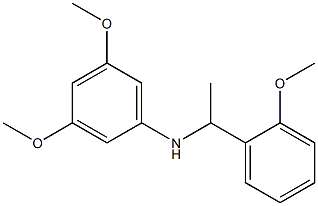 3,5-dimethoxy-N-[1-(2-methoxyphenyl)ethyl]aniline,,结构式