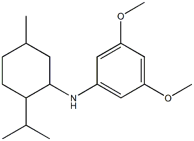 3,5-dimethoxy-N-[5-methyl-2-(propan-2-yl)cyclohexyl]aniline 化学構造式