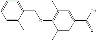 3,5-dimethyl-4-[(2-methylphenyl)methoxy]benzoic acid 结构式