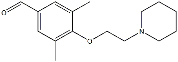 3,5-dimethyl-4-[2-(piperidin-1-yl)ethoxy]benzaldehyde Structure