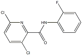 3,6-dichloro-N-(2-fluorophenyl)pyridine-2-carboxamide Struktur
