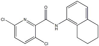 3,6-dichloro-N-(5,6,7,8-tetrahydronaphthalen-1-yl)pyridine-2-carboxamide,,结构式