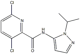 3,6-dichloro-N-[1-(propan-2-yl)-1H-pyrazol-5-yl]pyridine-2-carboxamide 化学構造式