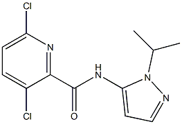 3,6-dichloro-N-[1-(propan-2-yl)-1H-pyrazol-5-yl]pyridine-2-carboxamide,,结构式