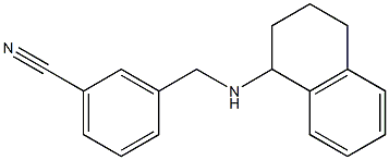 3-[(1,2,3,4-tetrahydronaphthalen-1-ylamino)methyl]benzonitrile,,结构式