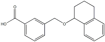 3-[(1,2,3,4-tetrahydronaphthalen-1-yloxy)methyl]benzoic acid Structure