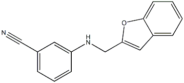 3-[(1-benzofuran-2-ylmethyl)amino]benzonitrile,,结构式