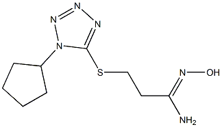 3-[(1-cyclopentyl-1H-1,2,3,4-tetrazol-5-yl)sulfanyl]-N'-hydroxypropanimidamide