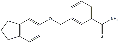 3-[(2,3-dihydro-1H-inden-5-yloxy)methyl]benzene-1-carbothioamide Structure