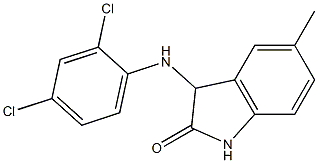 3-[(2,4-dichlorophenyl)amino]-5-methyl-2,3-dihydro-1H-indol-2-one,,结构式