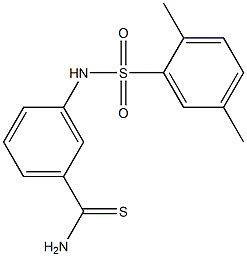 3-[(2,5-dimethylbenzene)sulfonamido]benzene-1-carbothioamide 结构式