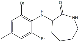 3-[(2,6-dibromo-4-methylphenyl)amino]azepan-2-one Struktur