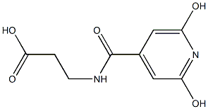 3-[(2,6-dihydroxyisonicotinoyl)amino]propanoic acid,,结构式