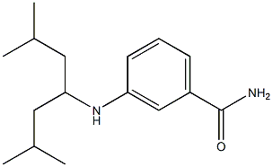 3-[(2,6-dimethylheptan-4-yl)amino]benzamide 结构式