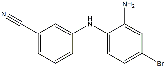 3-[(2-amino-4-bromophenyl)amino]benzonitrile,,结构式