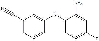3-[(2-amino-4-fluorophenyl)amino]benzonitrile Struktur