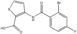 3-[(2-bromo-4-fluorobenzoyl)amino]thiophene-2-carboxylic acid 结构式