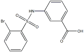 3-[(2-bromobenzene)sulfonamido]benzoic acid,,结构式