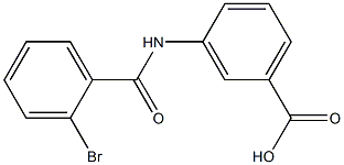 3-[(2-bromobenzoyl)amino]benzoic acid,,结构式