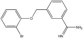 3-[(2-bromophenoxy)methyl]benzenecarboximidamide,,结构式