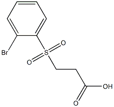 3-[(2-bromophenyl)sulfonyl]propanoic acid,,结构式