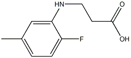 3-[(2-fluoro-5-methylphenyl)amino]propanoic acid Struktur