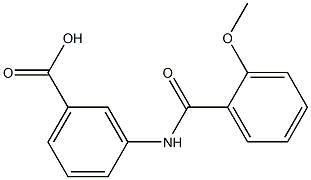 3-[(2-methoxybenzoyl)amino]benzoic acid,,结构式