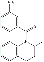 3-[(2-methyl-1,2,3,4-tetrahydroquinolin-1-yl)carbonyl]aniline,,结构式