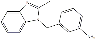 3-[(2-methyl-1H-1,3-benzodiazol-1-yl)methyl]aniline 化学構造式