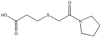 3-[(2-oxo-2-pyrrolidin-1-ylethyl)thio]propanoic acid,,结构式