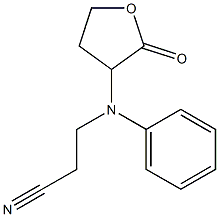 3-[(2-oxooxolan-3-yl)(phenyl)amino]propanenitrile 化学構造式