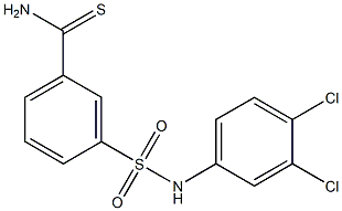 3-[(3,4-dichlorophenyl)sulfamoyl]benzene-1-carbothioamide Struktur