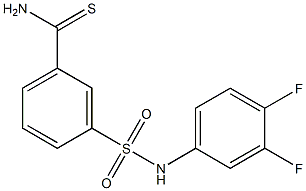 3-[(3,4-difluorophenyl)sulfamoyl]benzene-1-carbothioamide Structure