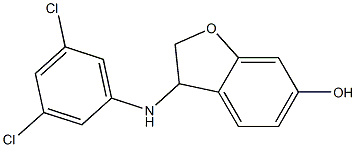 3-[(3,5-dichlorophenyl)amino]-2,3-dihydro-1-benzofuran-6-ol,,结构式